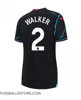 Günstige Manchester City Kyle Walker #2 3rd trikot Damen 2023-24 Kurzarm
